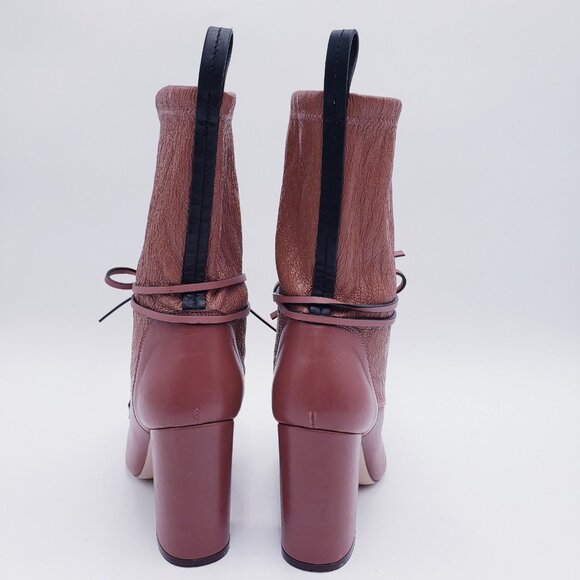 Stuart Weitzman Veruka Leather Lace Up Combat Boots Size 7.5 - Picture 5 of 10